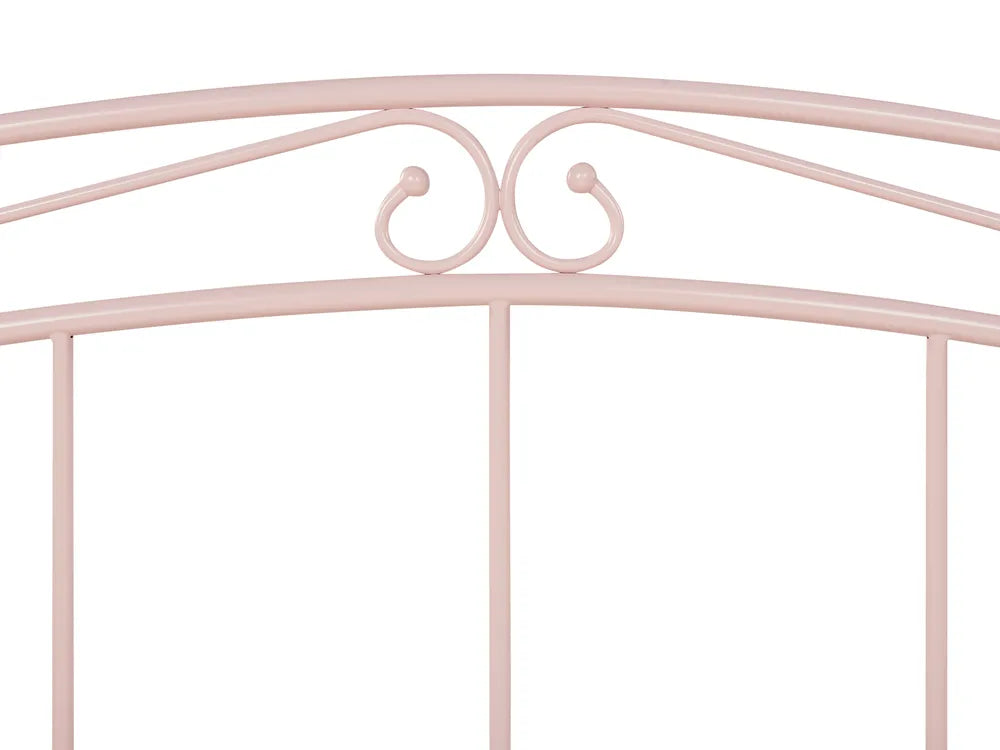 Trundle Bed Metal 90 x 200 cm (EU Single) Pastel Pink Calvillo