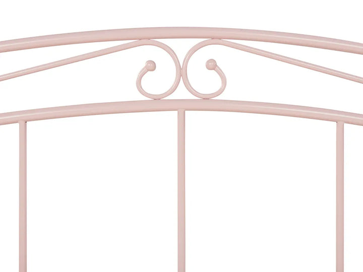 Trundle Bed Metal 90 x 200 cm (EU Single) Pastel Pink Calvillo