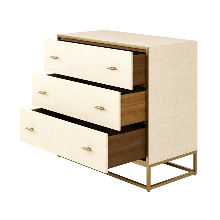 D.I.Designs Hampton 3 Drawer Ivory