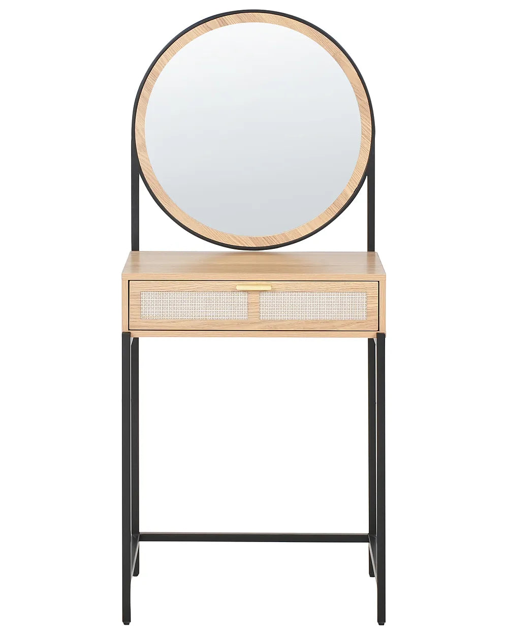 Dressing Table with Mirror Light Brown Yeva
