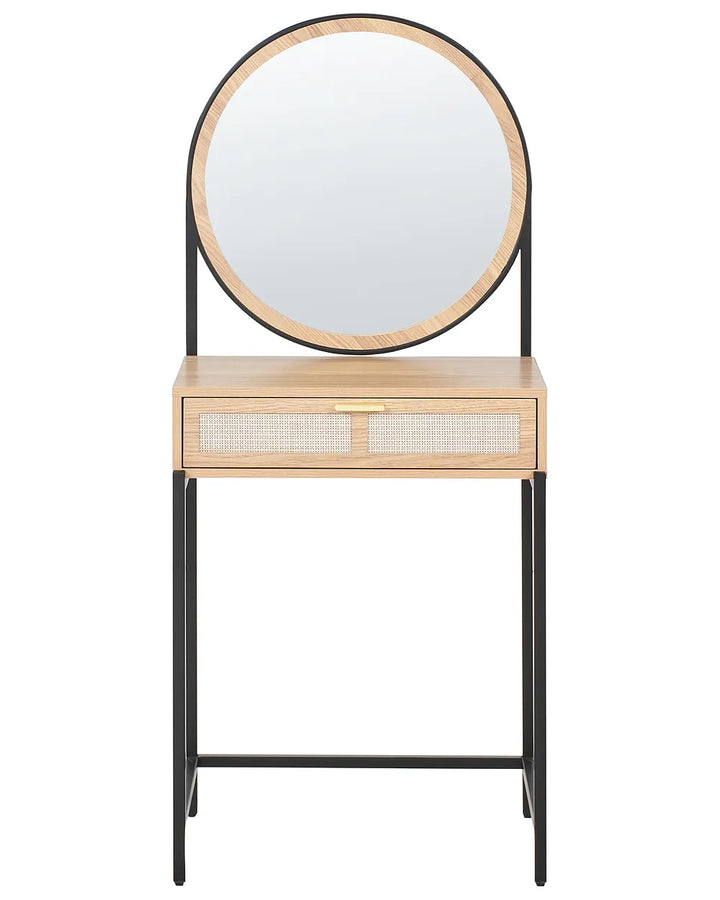 Dressing Table with Mirror Light Brown Yeva