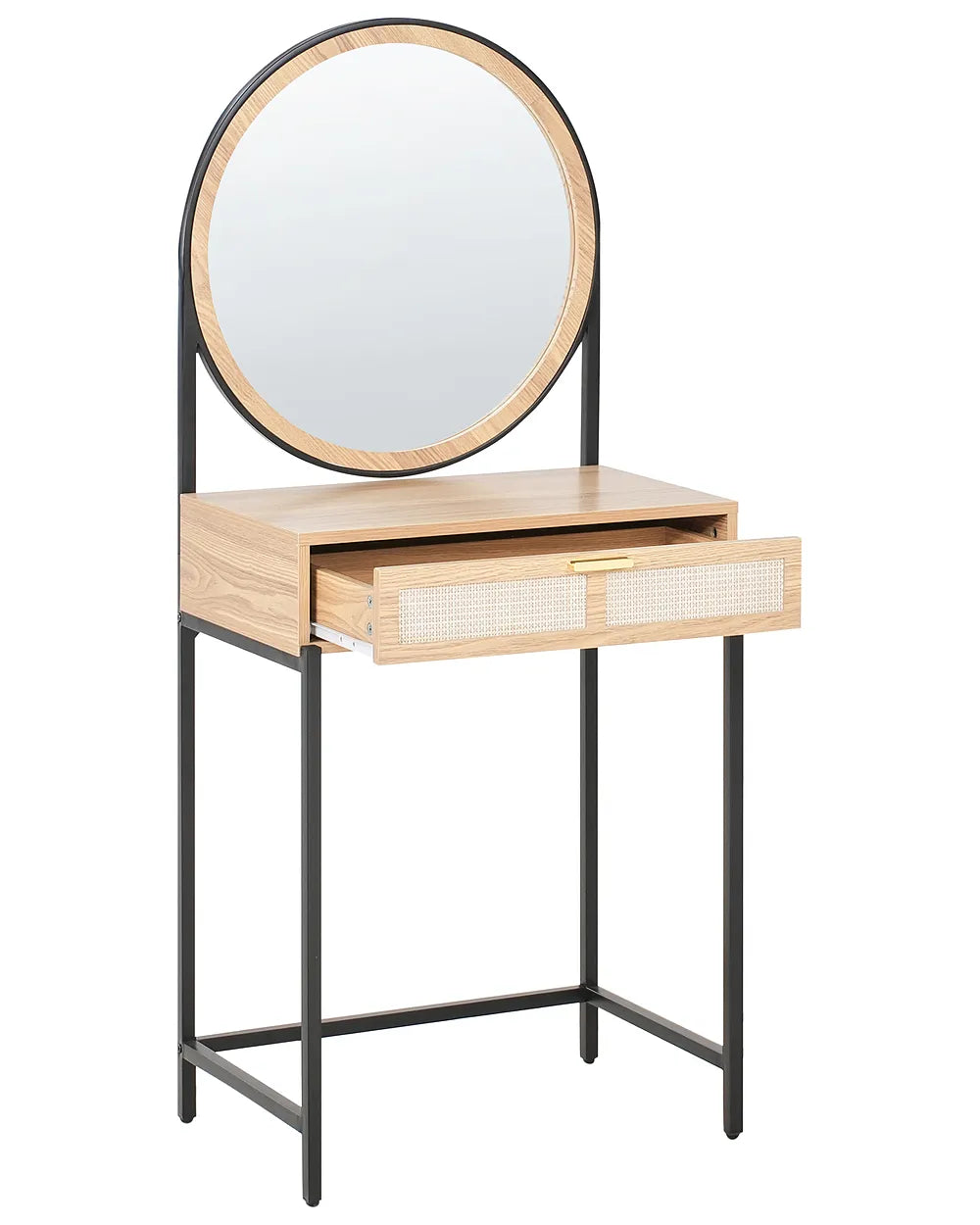 Dressing Table with Mirror Light Brown Yeva