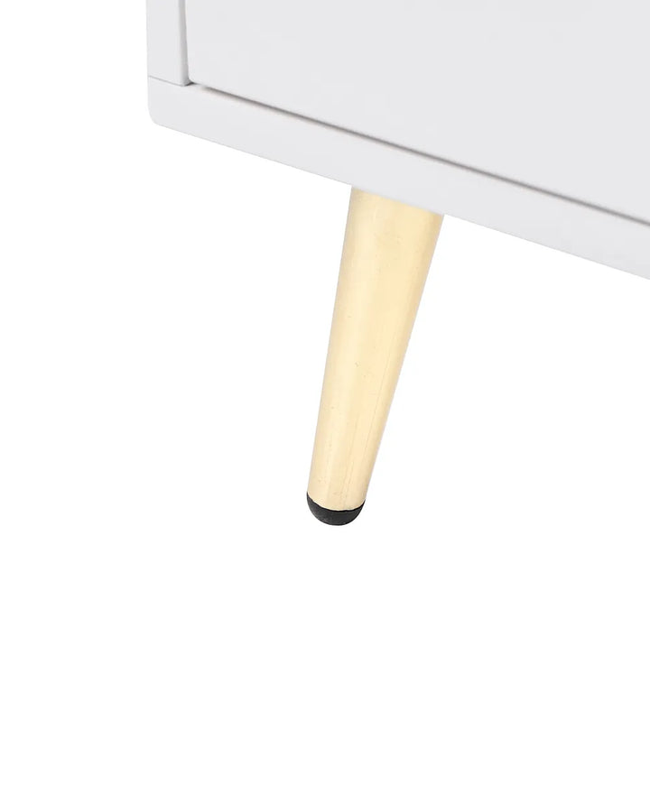 Dressing Table with Mirror and Stool LED White Leventhal