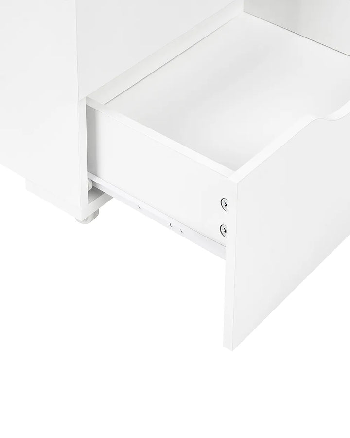 Dressing Table with Mirror and Stool White Linzy