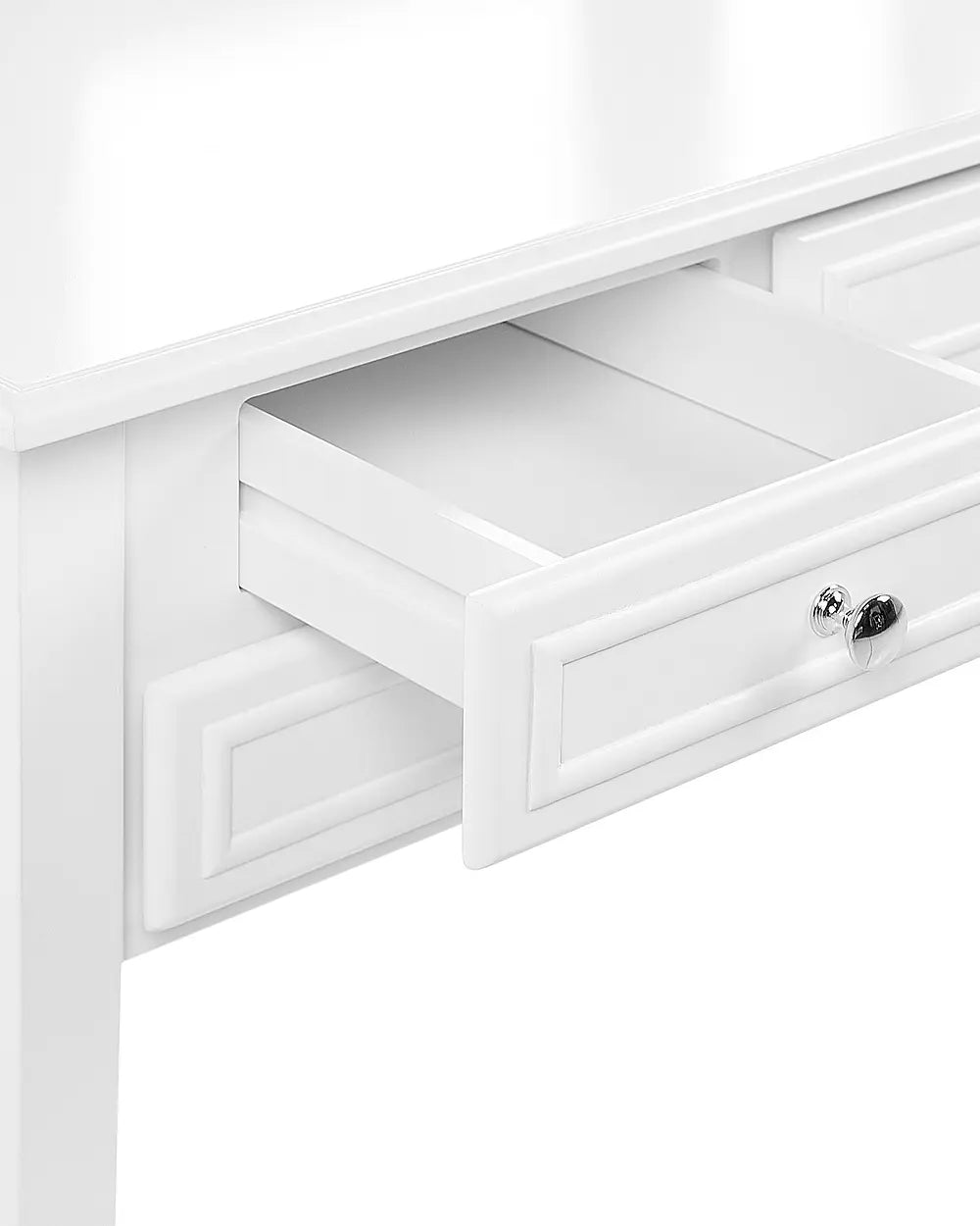 Dressing Table with Mirror and Stool White Reidy