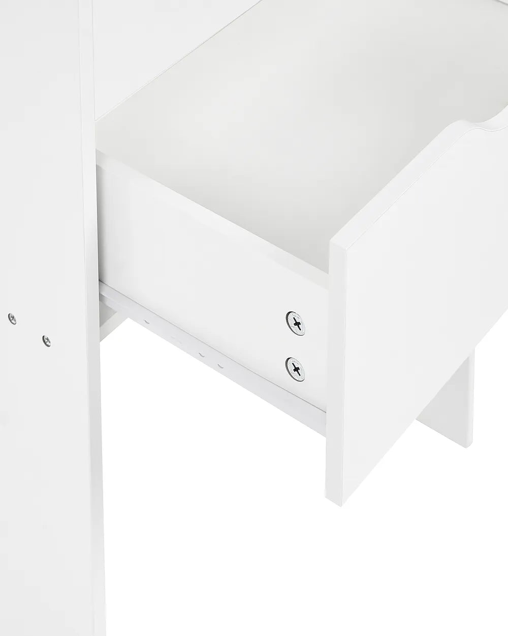 Dressing Table with Mirror and Stool White Linzy