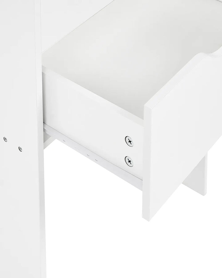 Dressing Table with Mirror and Stool White Linzy