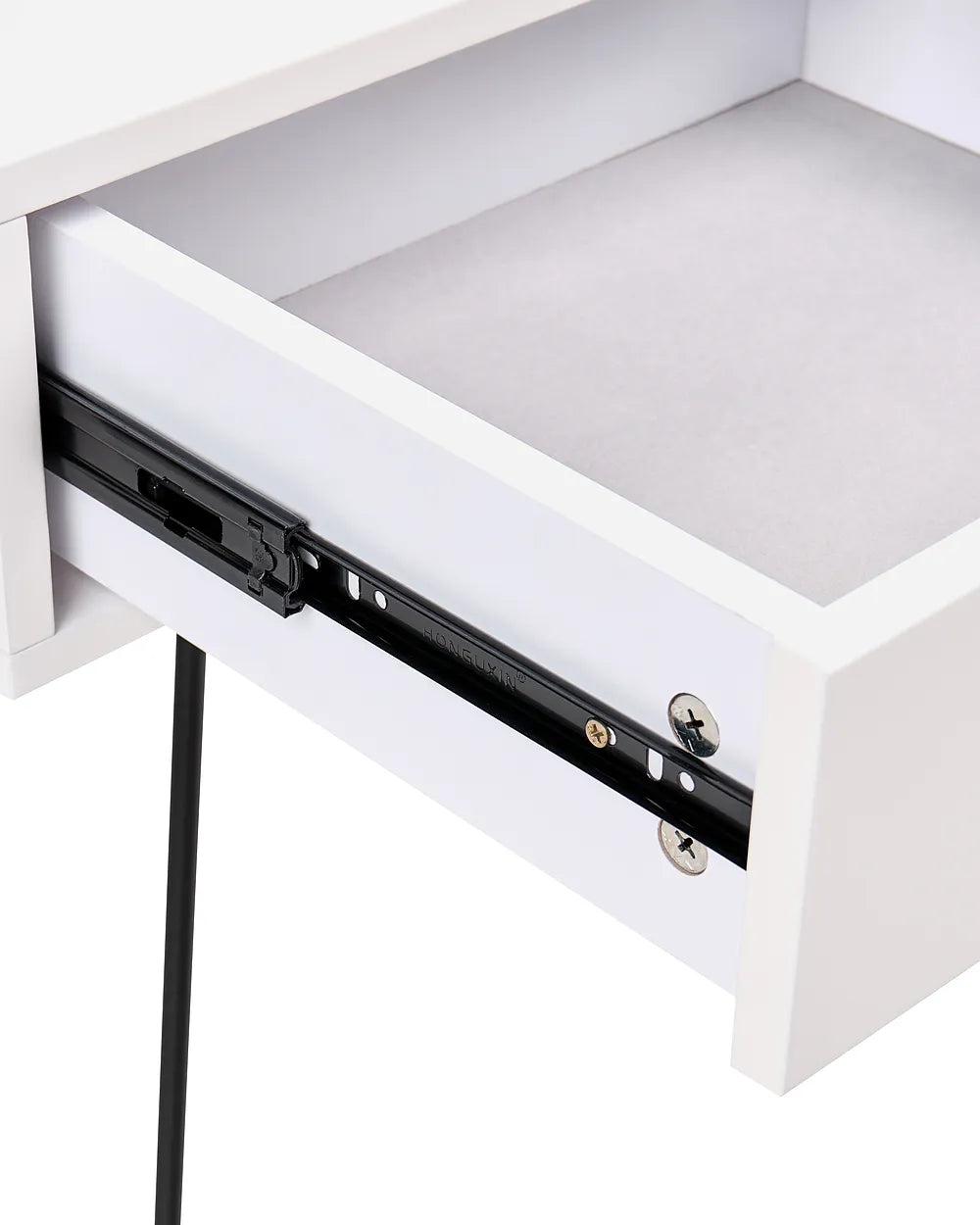 Dressing Table with Mirror and Stool LED White Plunkett