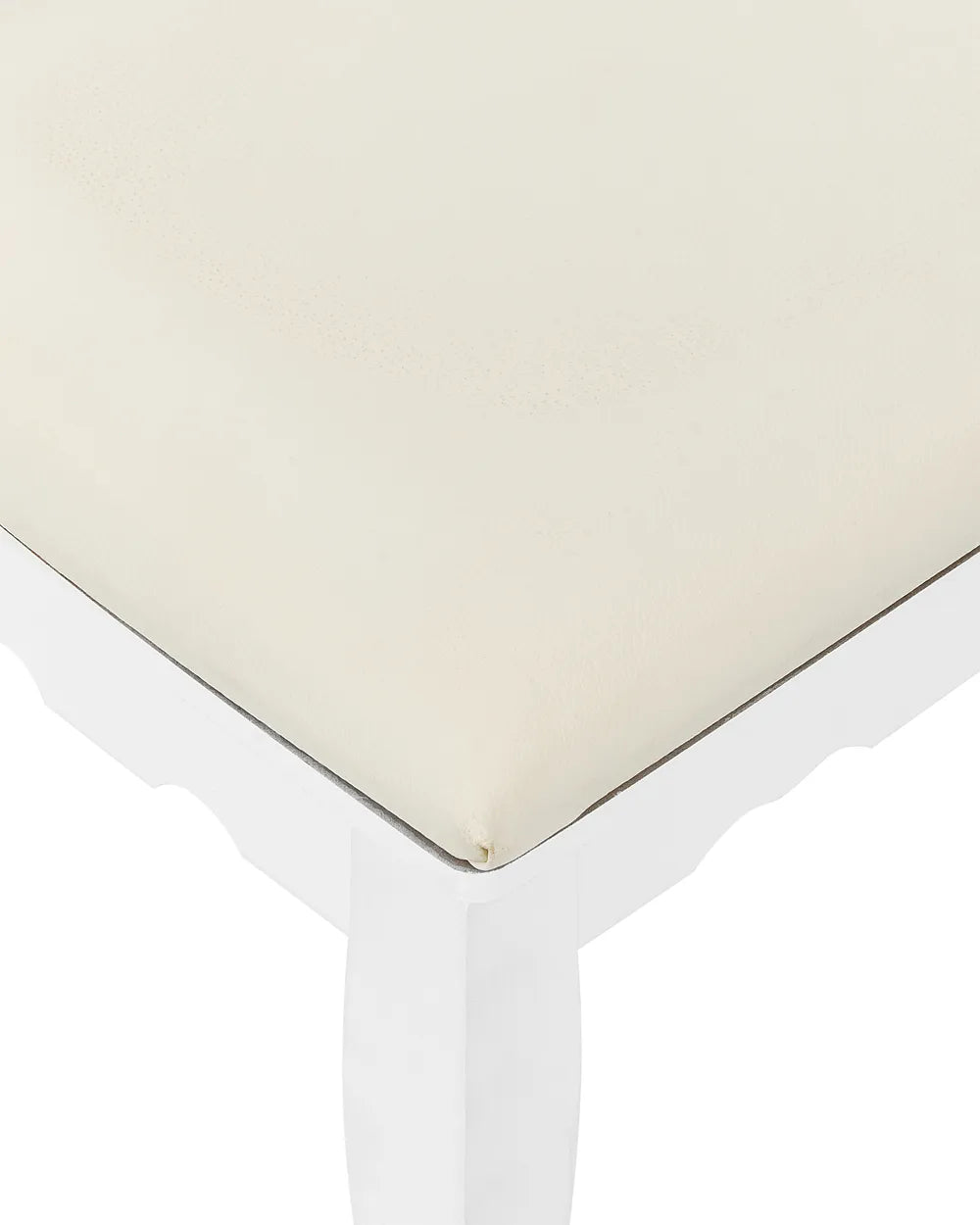 Dressing Table with Mirror and Stool White Arnelda
