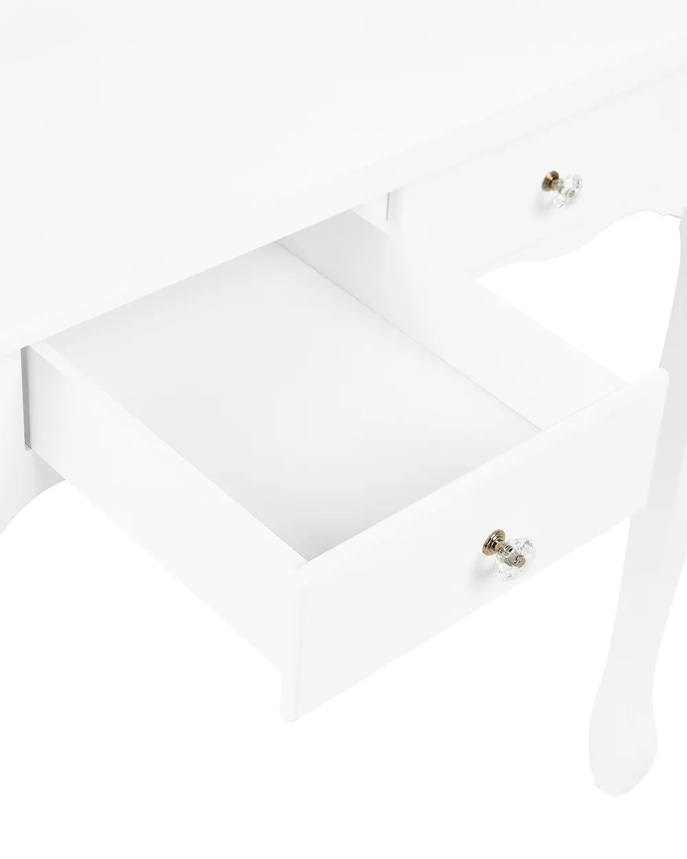 Dressing Table with Mirror and Stool White Johnte