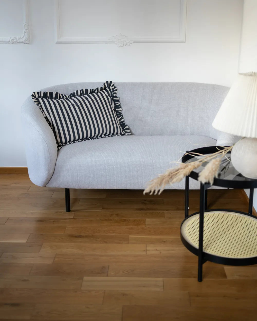 Sofa 2 Seater Fabric Light Beige Liora