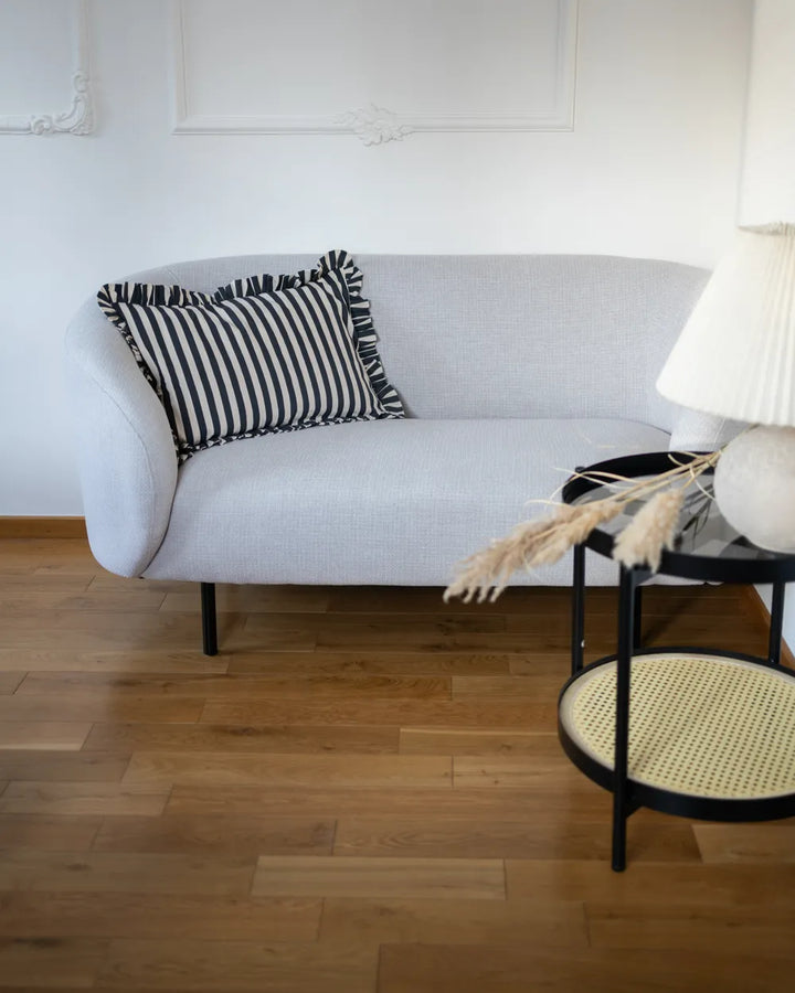 Sofa 2 Seater Fabric Light Beige Liora