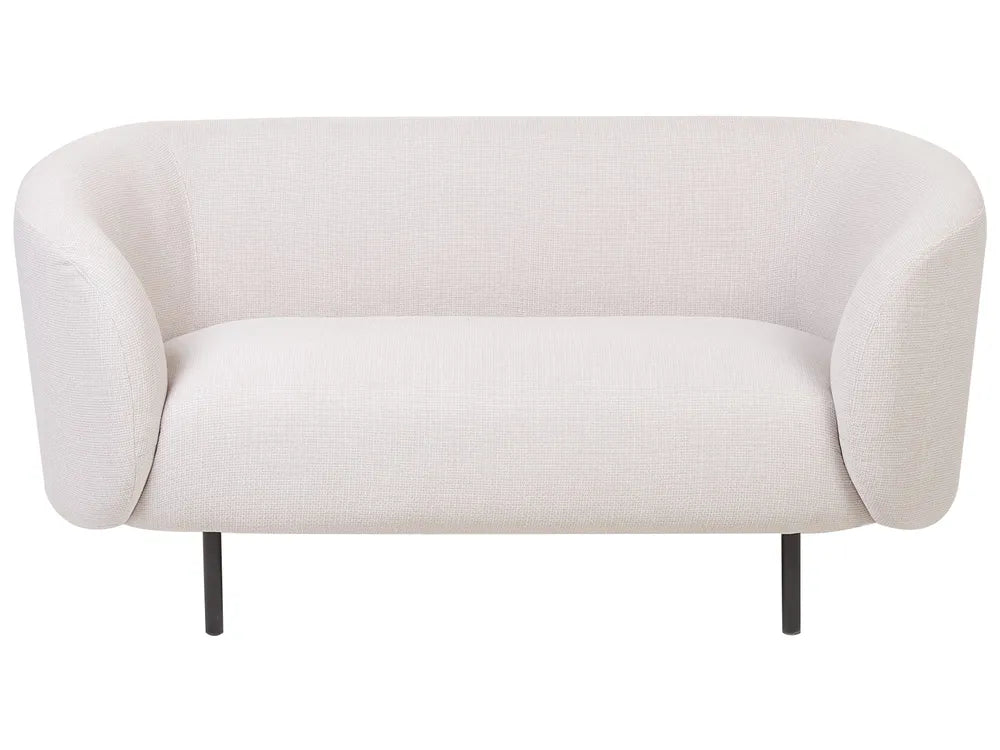 Beige 2 seater fabric sofa Loen with modern design