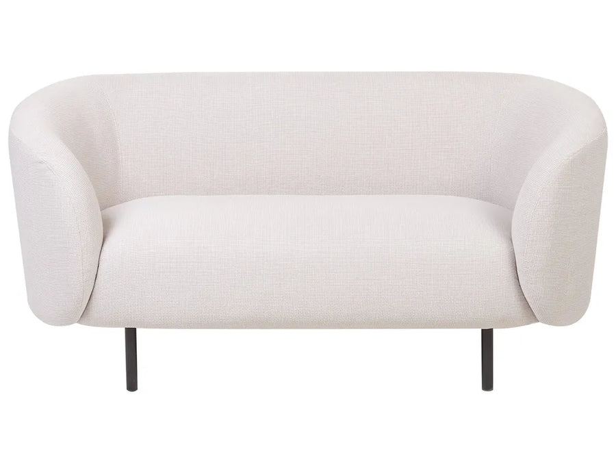 Beige 2 seater fabric sofa Loen with modern design