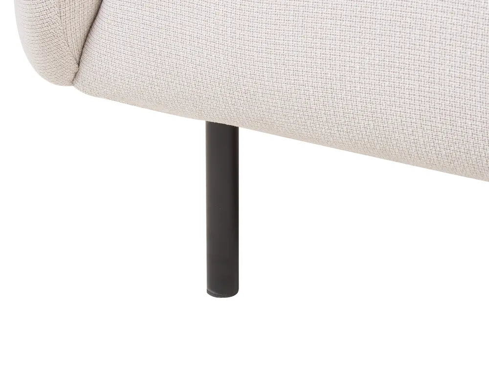 Sofa 2 Seater Fabric Light Beige Liora