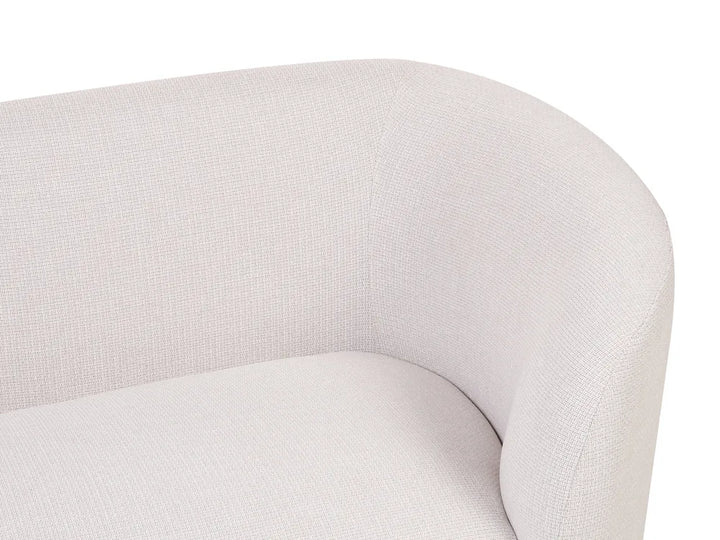 Sofa 2 Seater Fabric Light Beige Liora