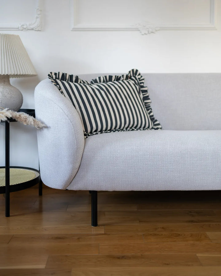 Sofa 2 Seater Fabric Light Beige Liora