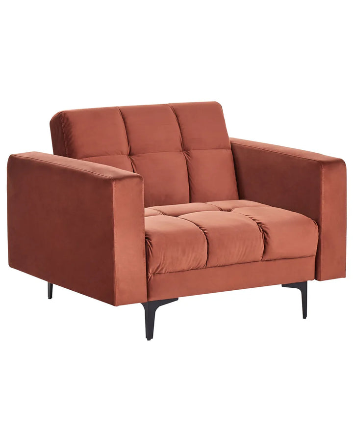 Brown sofa on a white background