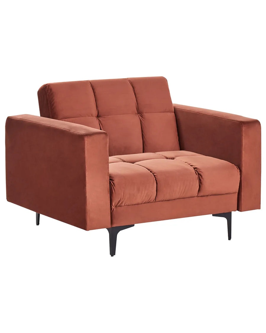 Brown sofa on a white background