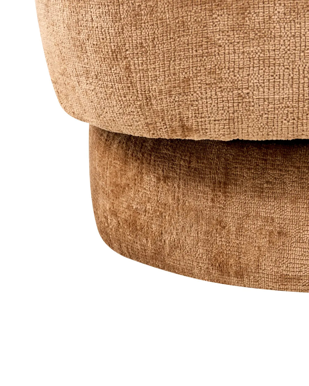 Swivel Armchair Chenille Golden Brown Lidio