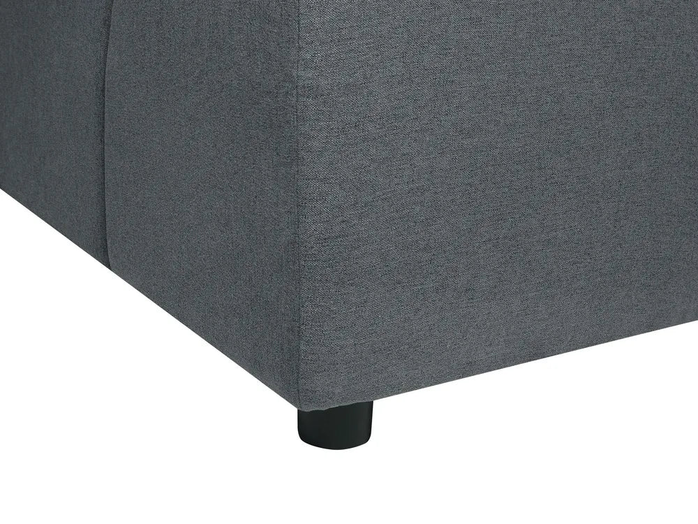 Corner Sofa 4 Seater Fabric Graphite Grey Right Hand Aine