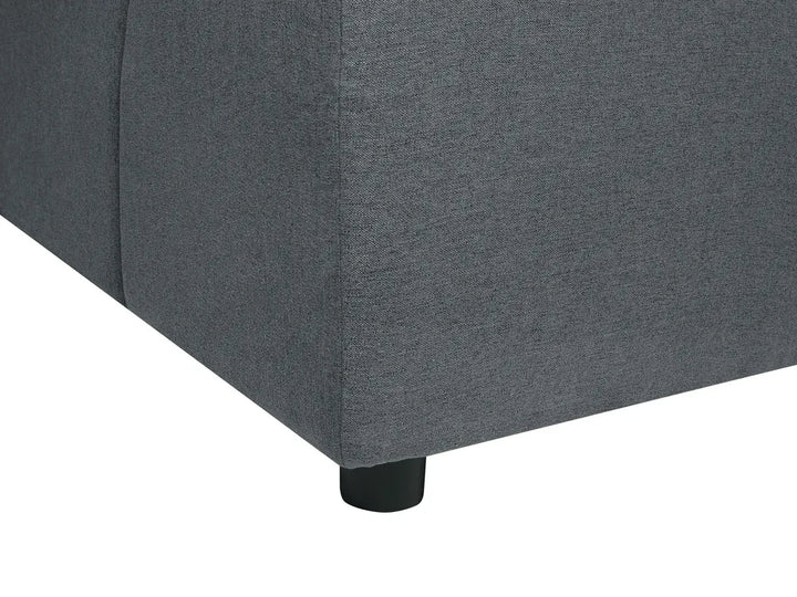 Corner Sofa 4 Seater Fabric Graphite Grey Right Hand Aine