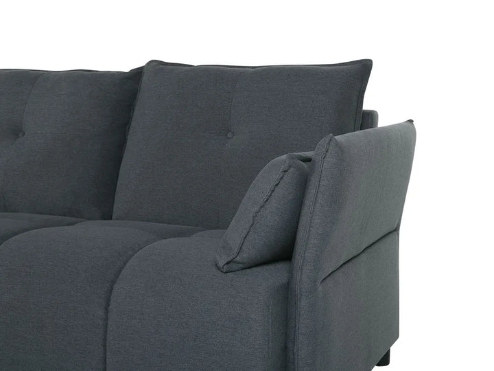 Corner Sofa 4 Seater Fabric Graphite Grey Right Hand Aine