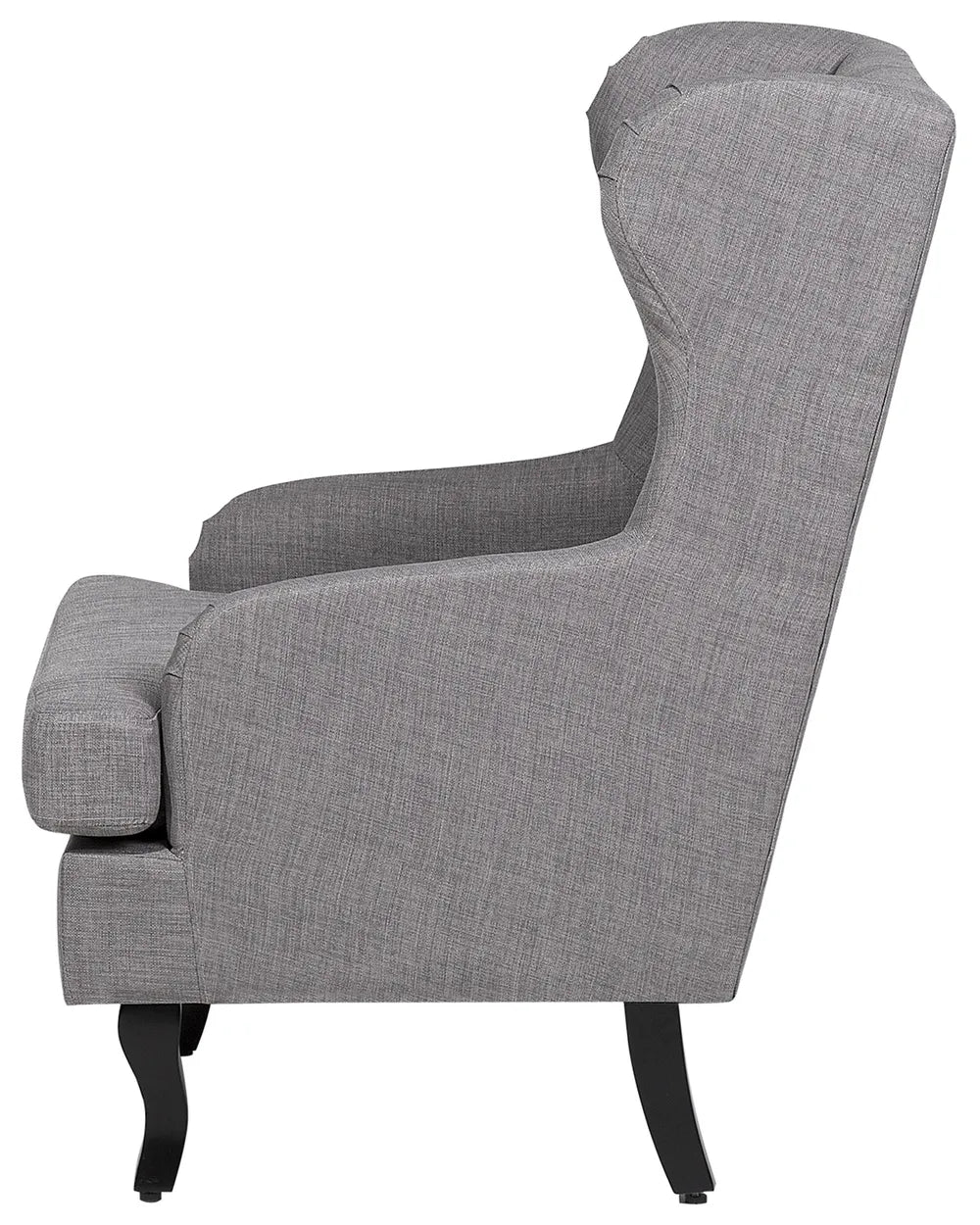 Wingback Chair Fabric Grey Calyn