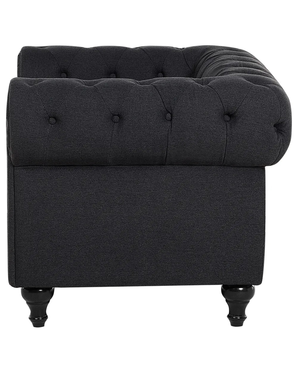 Armchair Fabric Graphite Grey Leno