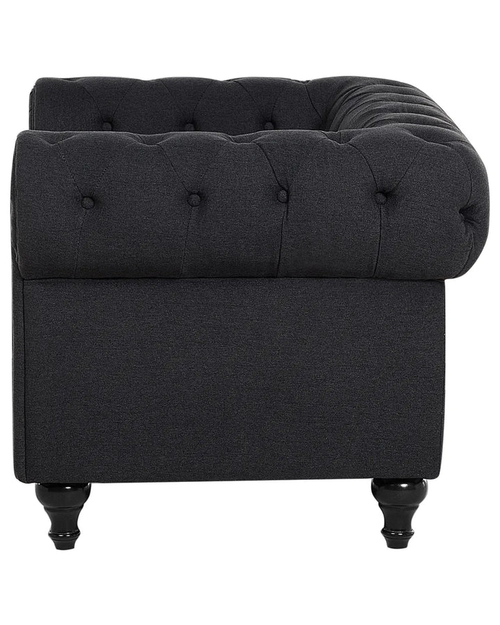 Armchair Fabric Graphite Grey Leno