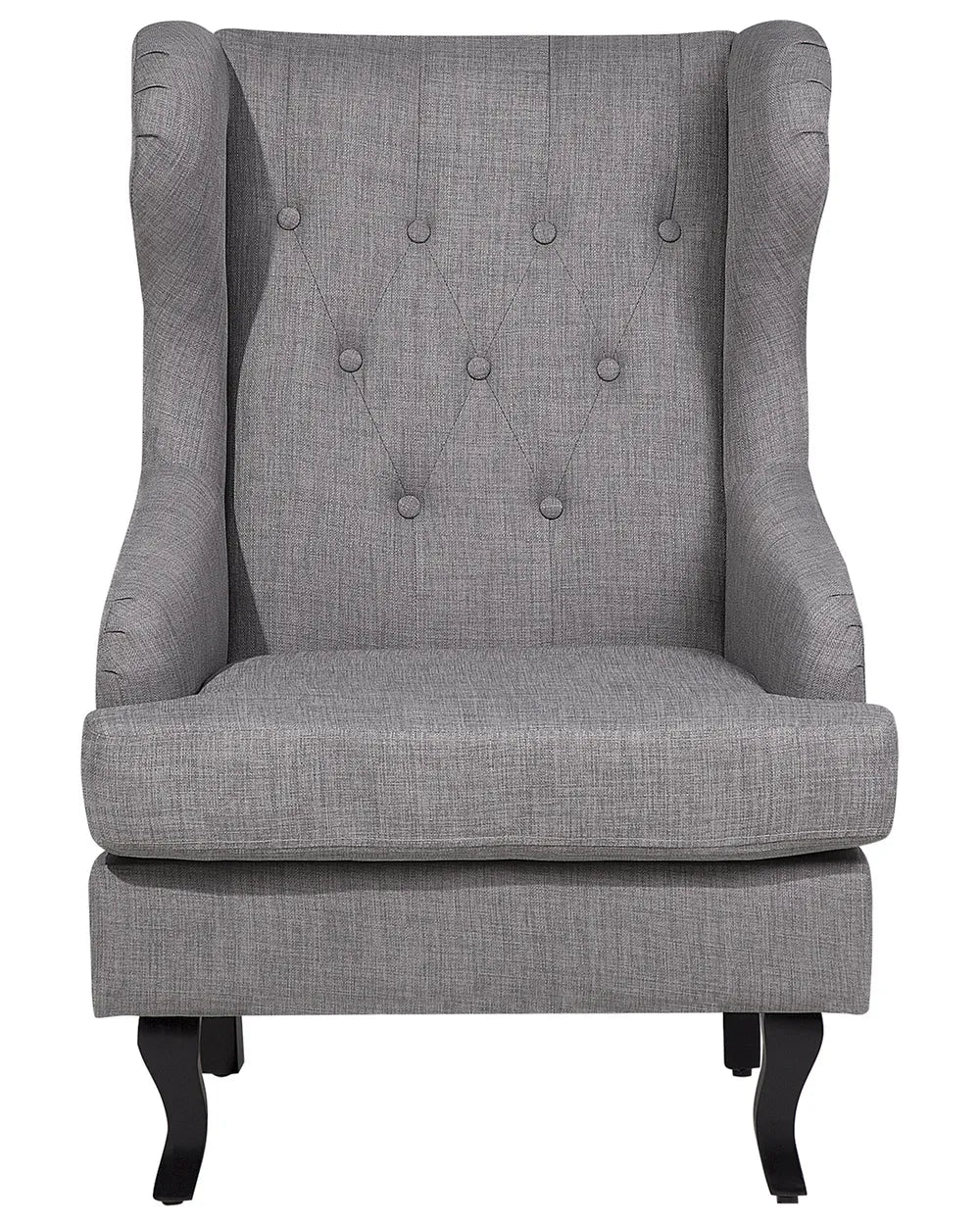 Wingback Chair Fabric Grey Calyn
