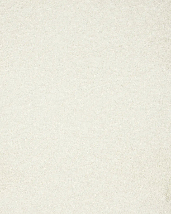 Wingback Chair with Footstool Boucle Off-White Zianah