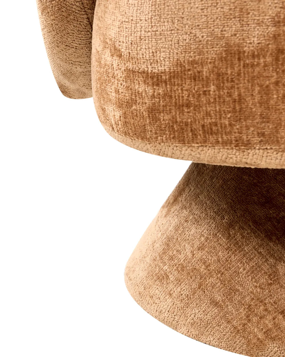 Swivel Armchair Chenille Golden Brown Kaelan