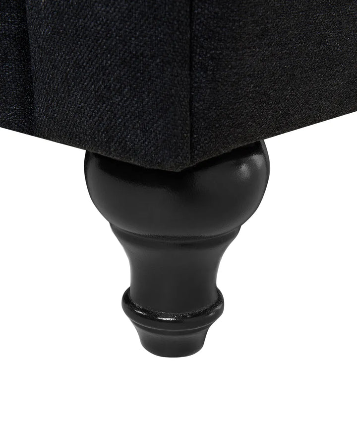 Armchair Fabric Graphite Grey Leno