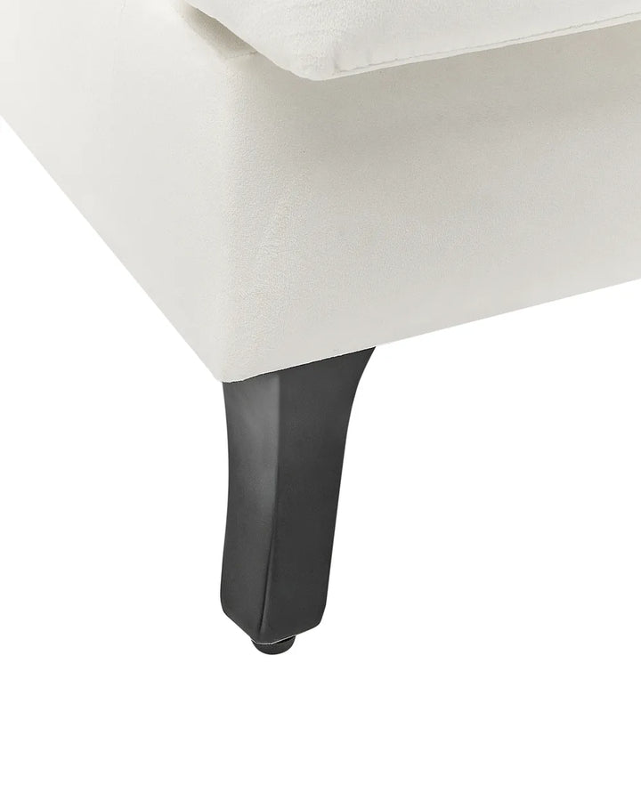 Wingback Chair Velvet Off-White Calyn