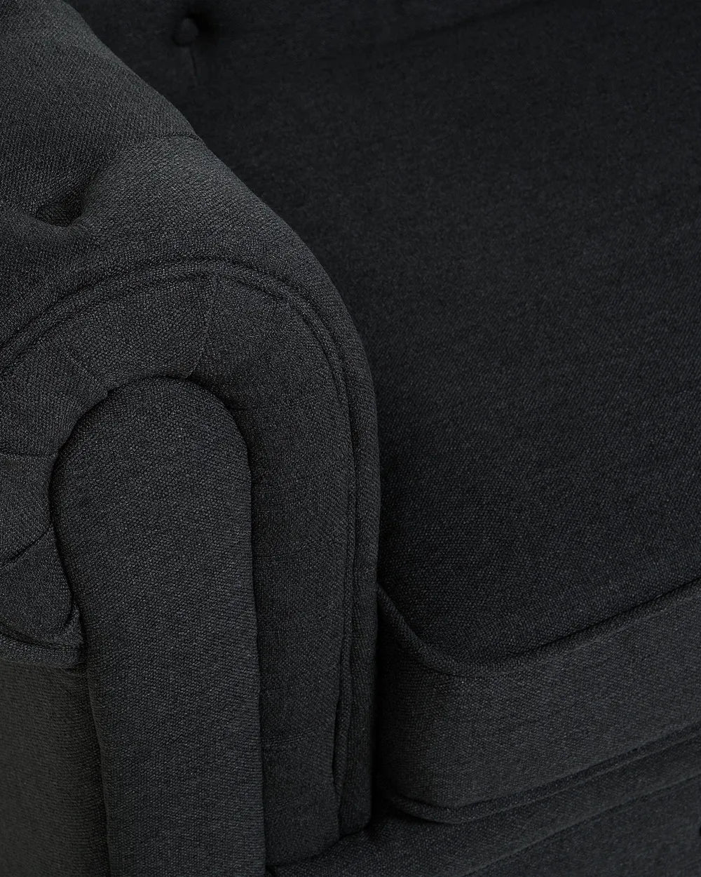 Armchair Fabric Graphite Grey Leno