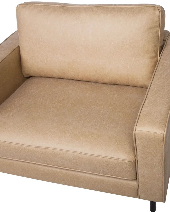 Armchair Faux Leather Beige Kyah