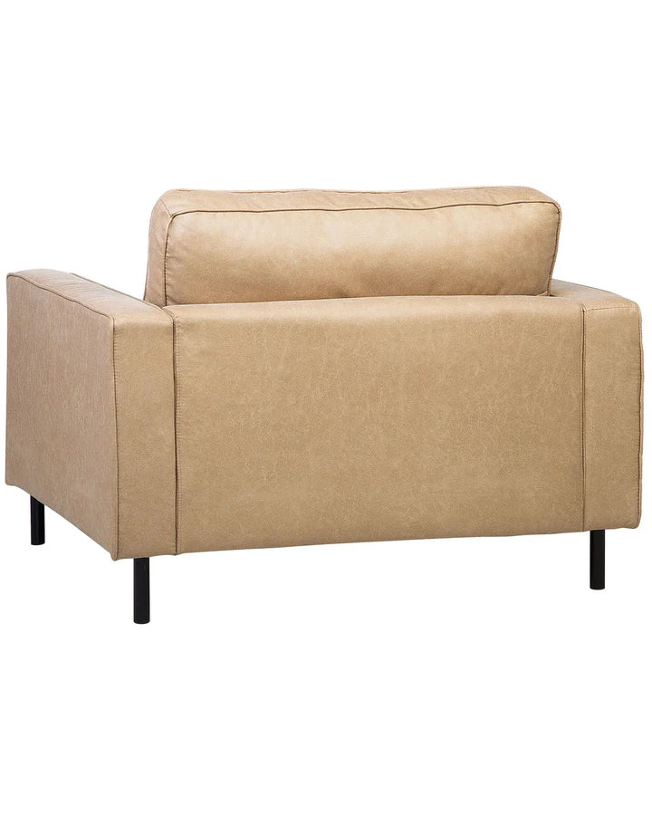Armchair Faux Leather Beige Kyah