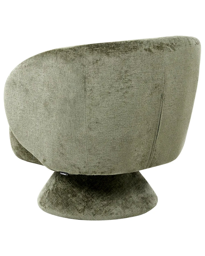 Swivel Armchair Chenille Green Kaelan