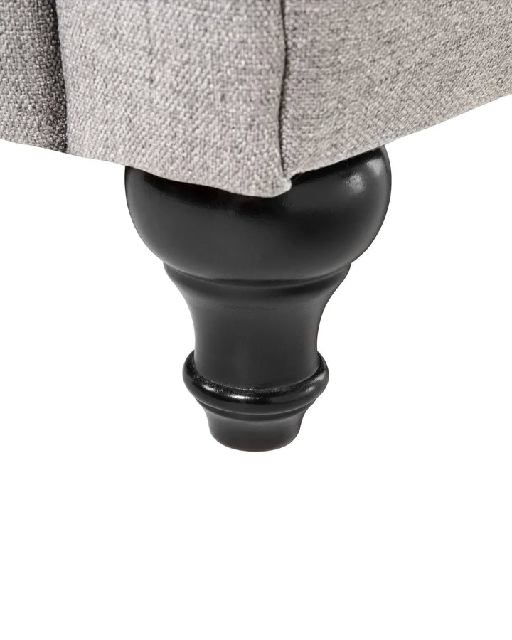 Armchair Fabric Light Grey Leno