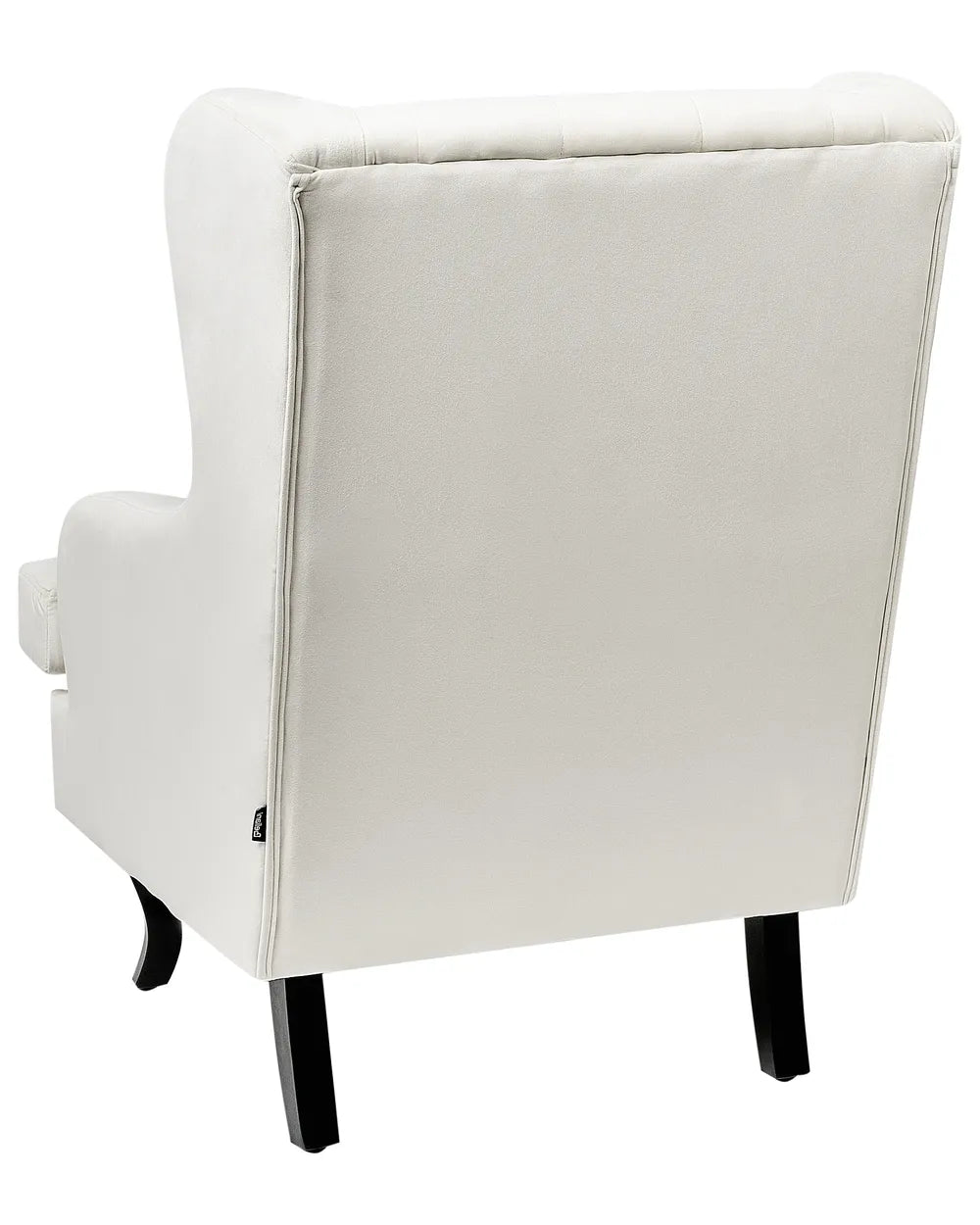 Wingback Chair Velvet Off-White Calyn