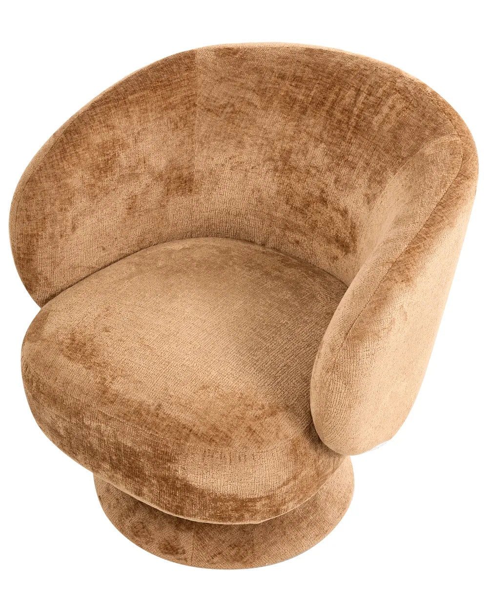 Swivel Armchair Chenille Golden Brown Kaelan