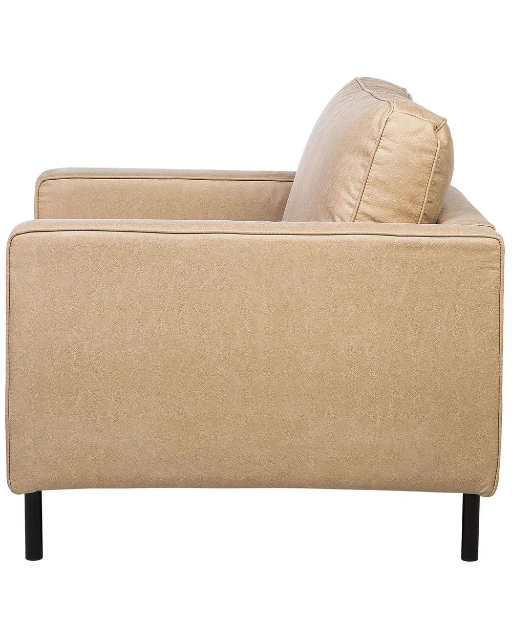 Armchair Faux Leather Beige Kyah