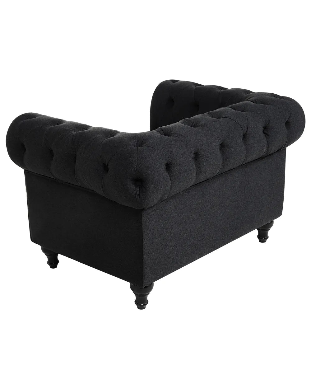 Armchair Fabric Graphite Grey Leno