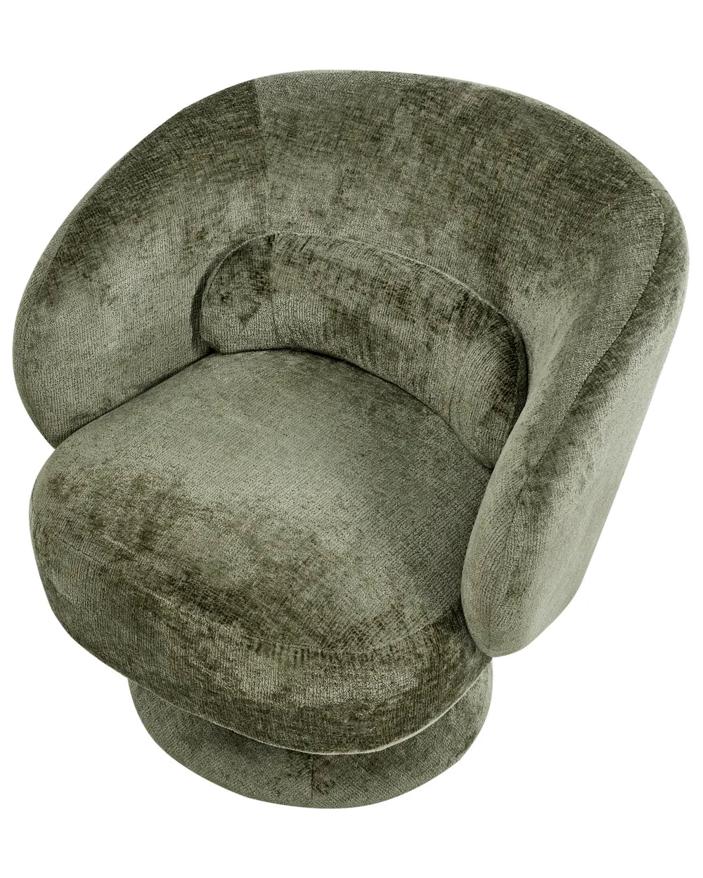 Swivel Armchair Chenille Green Kaelan