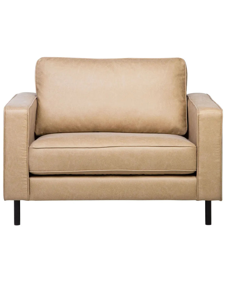 Armchair Faux Leather Beige Kyah