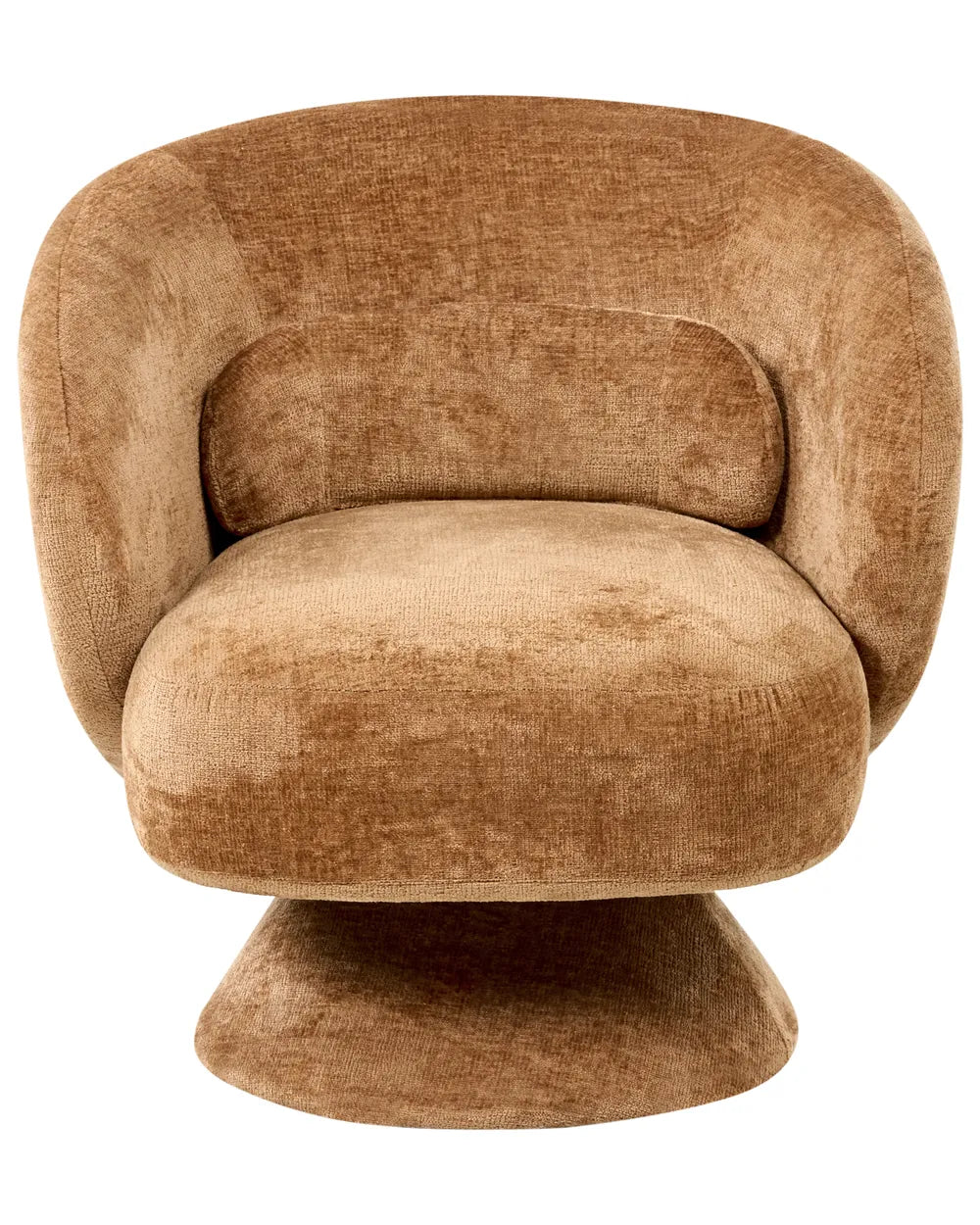 Swivel Armchair Chenille Golden Brown Kaelan