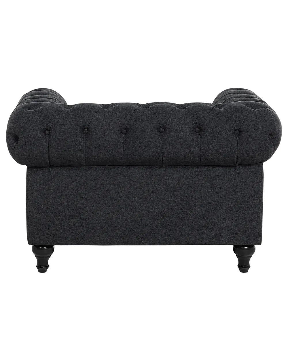 Armchair Fabric Graphite Grey Leno