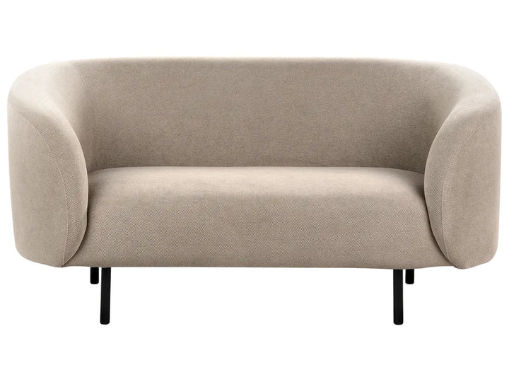 Taupe 2 seater fabric sofa Loen with modern design