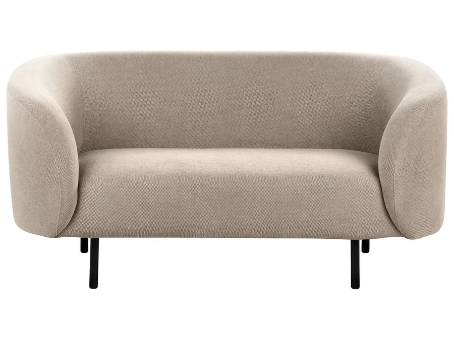 Taupe 2 seater fabric sofa Loen with modern design